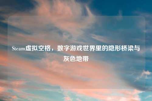 Steam虚拟空格，数字游戏世界里的隐形桥梁与灰色地带