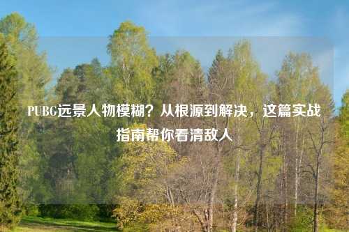 PUBG远景人物模糊？从根源到解决，这篇实战指南帮你看清敌人