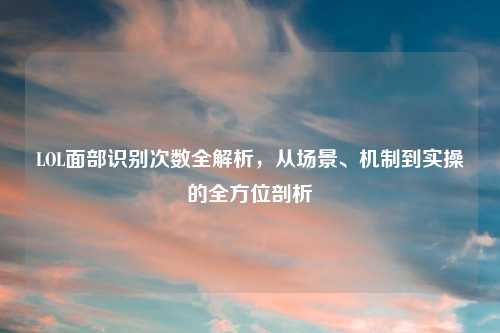 LOL面部识别次数全解析,从场景、机制到实操的全方位剖析