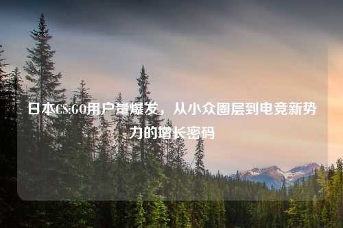 日本CS:GO用户量爆发，从小众圈层到电竞新势力的增长密码