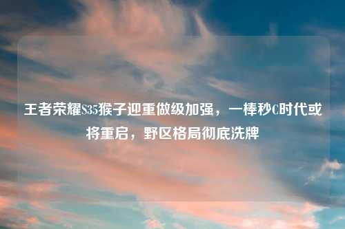 王者荣耀S35猴子迎重做级加强，一棒秒C时代或将重启，野区格局彻底洗牌