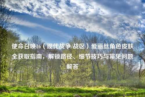 使命召唤16(现代战争/战区)爱丽丝角色皮肤全获取指南,解锁路径、细节技巧与常见问题解答
