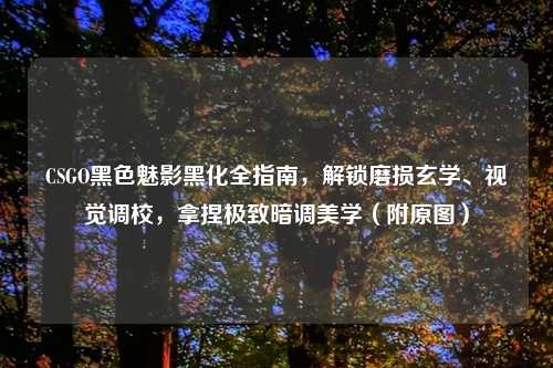 CSGO黑色魅影黑化全指南，解锁磨损玄学、视觉调校，拿捏极致暗调美学（附原图）