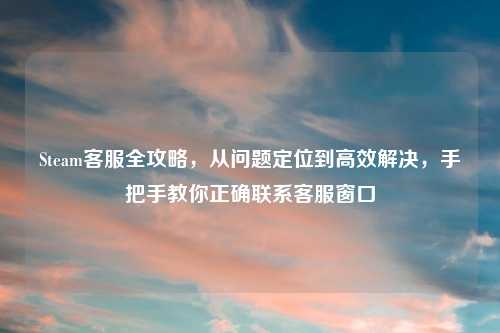 Steam     全攻略，从问题定位到高效解决，手把手教你正确联系     窗口