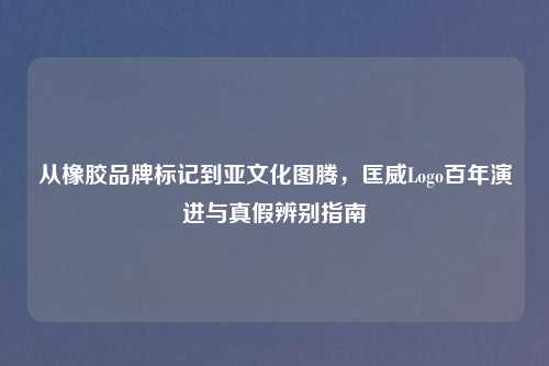 从橡胶品牌标记到亚文化图腾,匡威Logo百年演进与真假辨别指南