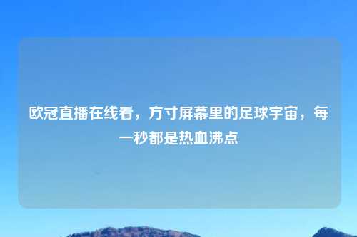 欧冠直播在线看,方寸屏幕里的足球宇宙,每一秒都是热血沸点