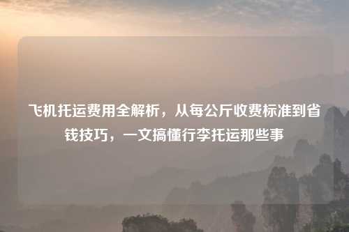 飞机托运费用全解析,从每公斤收费标准到省钱技巧,一文搞懂行李托运那些事