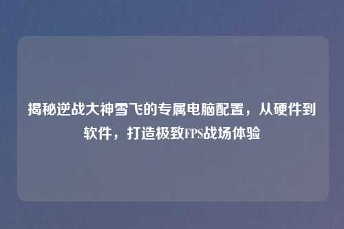 揭秘逆战大神雪飞的专属电脑配置,从硬件到软件,打造极致FPS战场体验