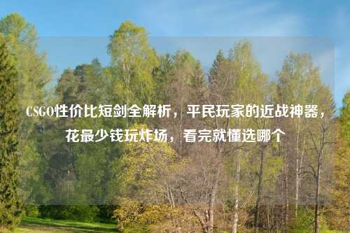 CSGO性价比短剑全解析，平民玩家的近战神器，花最少钱玩炸场，看完就懂选哪个