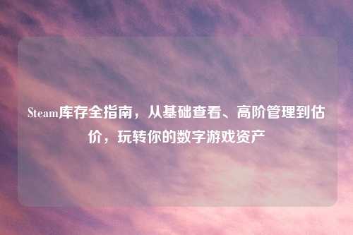 Steam库存全指南，从基础查看、高阶管理到估价，玩转你的数字游戏资产