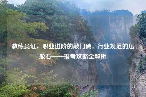 教练员证,职业进阶的敲门砖,行业规范的压舱石——报考攻略全解析