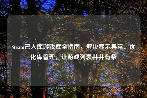 Steam已入库游戏库全指南,解决显示异常、优化库管理,让游戏列表井井有条