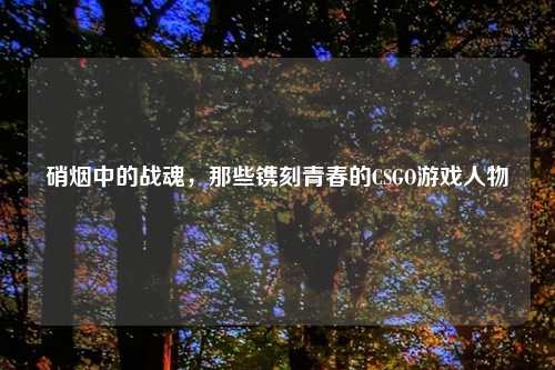 硝烟中的战魂,那些镌刻青春的CSGO游戏人物