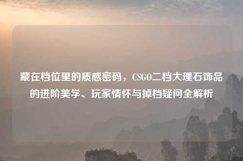 藏在档位里的质感密码，CSGO二档大理石饰品的进阶美学、玩家情怀与掉档疑问全解析