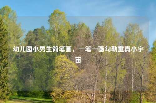 幼儿园小男生简笔画，一笔一画勾勒童真小宇宙