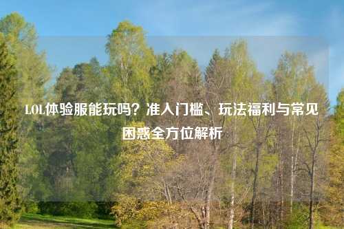 LOL体验服能玩吗？准入门槛、玩法福利与常见困惑全方位解析