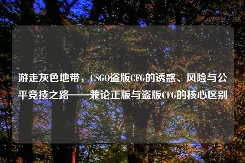 游走灰色地带，CSGO盗版CFG的诱惑、风险与公平竞技之路——兼论正版与盗版CFG的核心区别