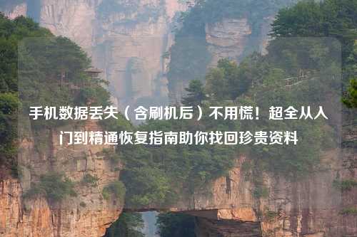 手机数据丢失（含刷机后）不用慌！超全从入门到精通恢复指南助你找回珍贵资料