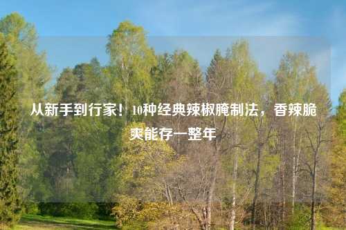 从新手到行家！10种经典辣椒腌制法，香辣脆爽能存一整年