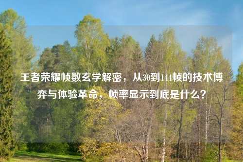 王者荣耀帧数玄学解密，从30到144帧的技术博弈与体验革命，帧率显示到底是什么？