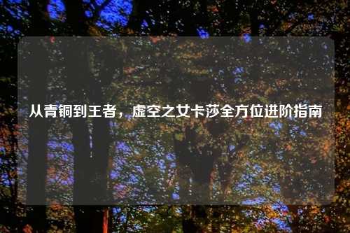 从青铜到王者，虚空之女卡莎全方位进阶指南