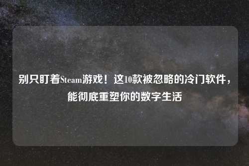 别只盯着Steam游戏！这10款被忽略的冷门软件，能彻底重塑你的数字生活