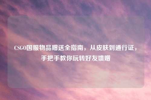 CSGO国服物品赠送全指南，从皮肤到通行证，手把手教你玩转好友馈赠