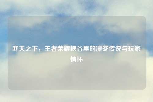 寒天之下，王者荣耀峡谷里的凛冬传说与玩家情怀