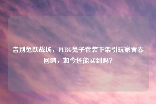 告别兔跃战场,PUBG兔子套装下架引玩家青春回响,如今还能买到吗?