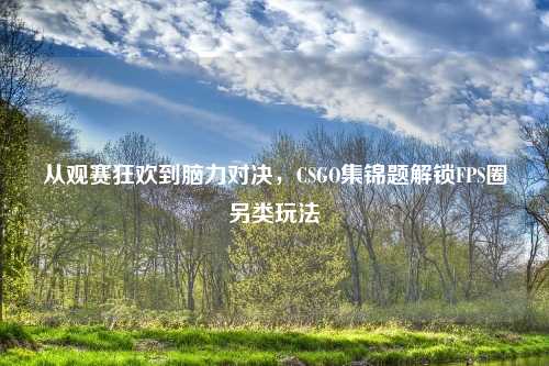 从观赛狂欢到脑力对决,CSGO集锦题解锁FPS圈另类玩法