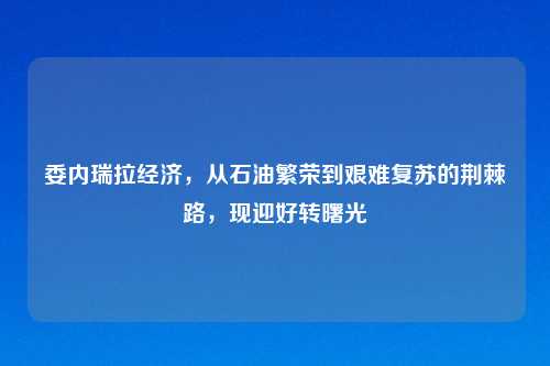 委内瑞拉经济,从石油繁荣到艰难复苏的荆棘路,现迎好转曙光