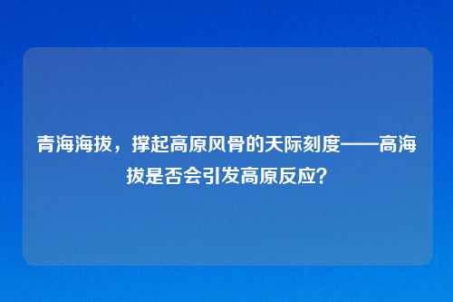青海海拔，撑起高原风骨的天际刻度——高海拔是否会引发高原反应？
