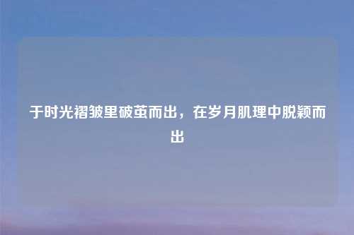 于时光褶皱里破茧而出,在岁月肌理中脱颖而出