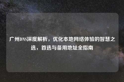 广州DNS深度解析,优化本地 体验的智慧之选,首选与备用地址全指南