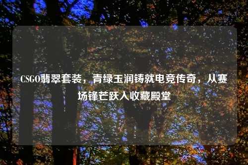 CSGO翡翠套装,青绿玉润铸就电竞传奇,从赛场锋芒跃入收藏殿堂