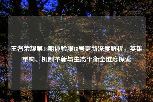 王者荣耀第18期体验服18号更新深度解析,英雄重构、机制革新与生态平衡全维度探索