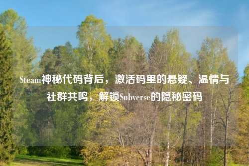 Steam神秘代码背后,激活码里的悬疑、温情与社群共鸣,解锁Subverse的隐秘密码