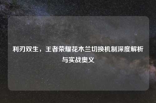 利刃双生,王者荣耀花木兰切换机制深度解析与实战奥义