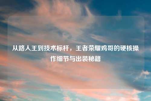 从路人王到技术标杆,王者荣耀鸡哥的硬核操作细节与出装秘籍