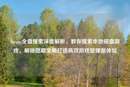 Steam全盘搜索深度解析,教你搜索本地磁盘游戏,解锁隐藏宝藏打造高效游戏管理新体验