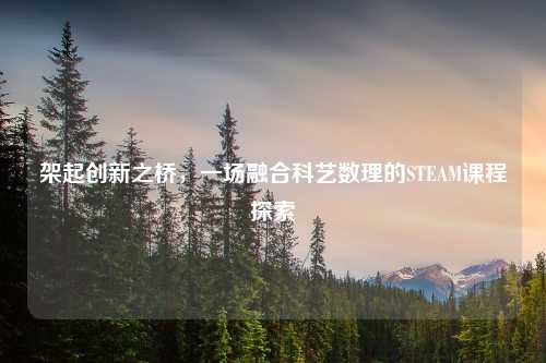 架起创新之桥,一场融合科艺数理的STEAM课程探索