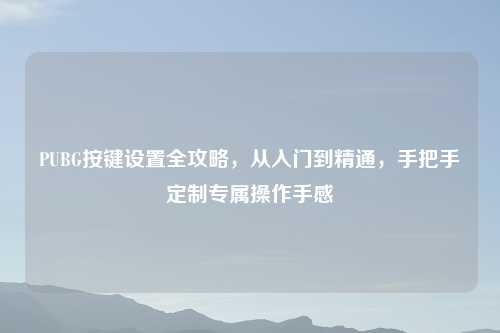 PUBG按键设置全攻略,从入门到精通,手把手定制专属操作手感
