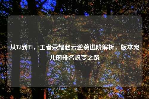 从T3到T1,王者荣耀赵云逆袭进阶解析,版本宠儿的排名蜕变之路