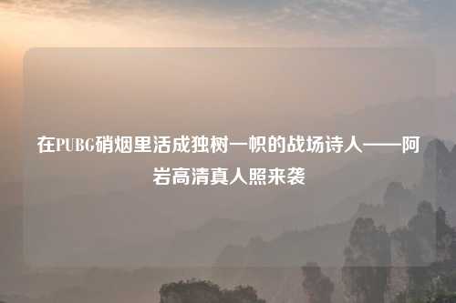 在PUBG硝烟里活成独树一帜的战场诗人——阿岩高     人照来袭