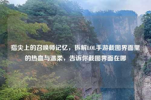 指尖上的召唤师记忆,拆解LOL手游截图界面里的热血与温柔,告诉你截图界面在哪