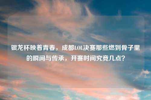 银龙杯映着青春,成都LOL决赛那些燃到骨子里的瞬间与传承,开赛时间究竟几点?