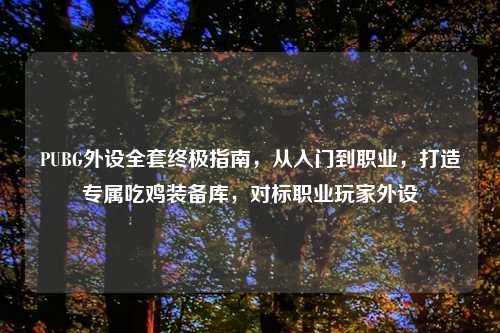 PUBG外设 终极指南,从入门到职业,打造专属吃鸡装备库,对标职业玩家外设