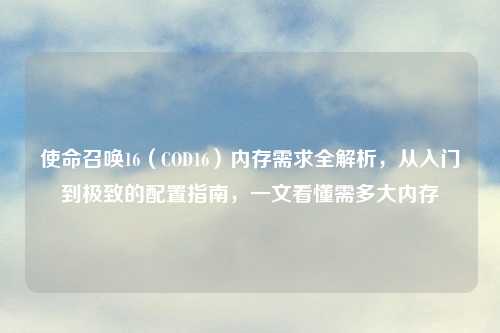 使命召唤16(COD16)内存需求全解析,从入门到极致的配置指南,一文看懂需多大内存