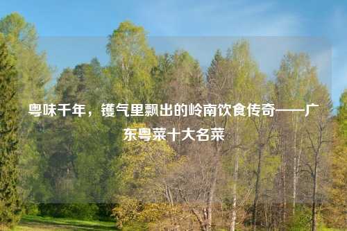 粤味千年,镬气里飘出的岭南饮食传奇——广东粤菜十大名菜