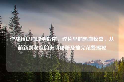 逆战精良抽取全指南,碎片里的热血惊喜,从萌新到老炮的进阶秘籍及抽完花费揭秘